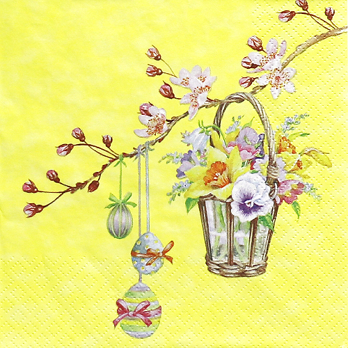 냅킨아트 380065 Twig with Wicker Basket 냅킨20매 33x33cm 1112