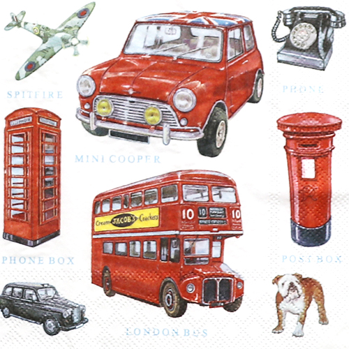 냅킨아트 13309800  LONDON ICONS 냅킨20매 33x33cm 1583