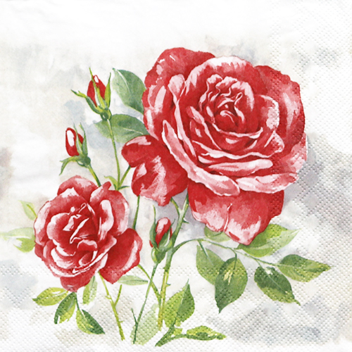 냅킨아트 L774310 ROSE BOTIQUE red 냅킨20매 33x33cm 0080