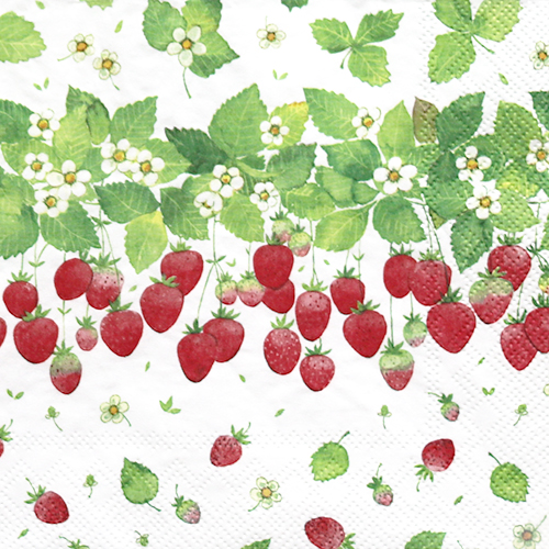 냅킨아트 L768000  STRAWBERRY SEASON 냅킨20매 33x33cm 1016