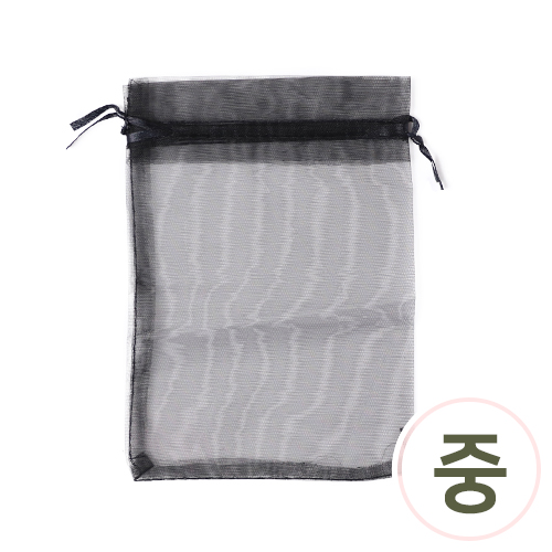 망사주머니*중*블랙*10.5x15.5cm(5개입) K-06-309