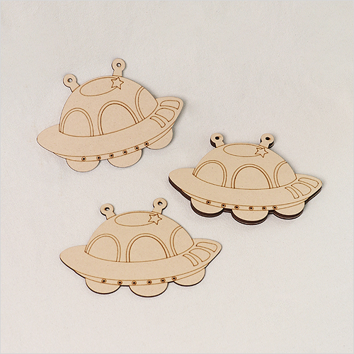 5개입 우주선 데코판 21x15cm