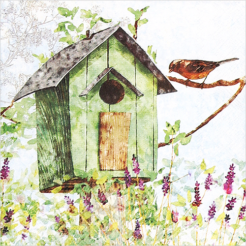 냅킨아트 L777300 GREEN BIRDHOUSE 냅킨20매 33x33cm 0556