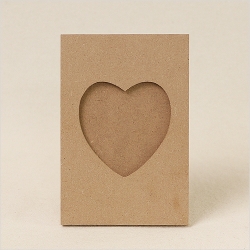 MDF 직사각 하트액자 10.5x15.5cm 두께9mm