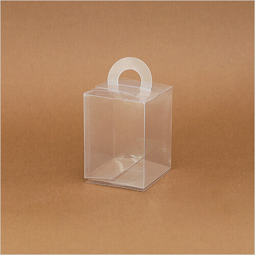 PVC 케이스 고급형 15호 손잡이형7.5x7.5x10cm 두께0.3mm 5개입