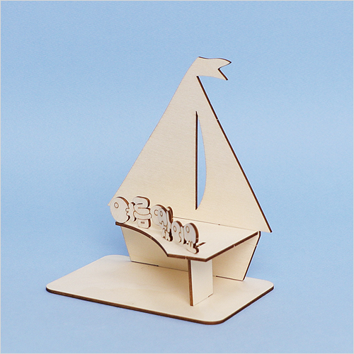 5개입 돛단배 데코판 14.5x16.5cm 두께3mm