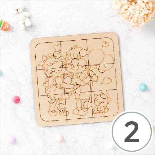 하트풍선커플 9pcs 15x15cm 두께3mm 2개입