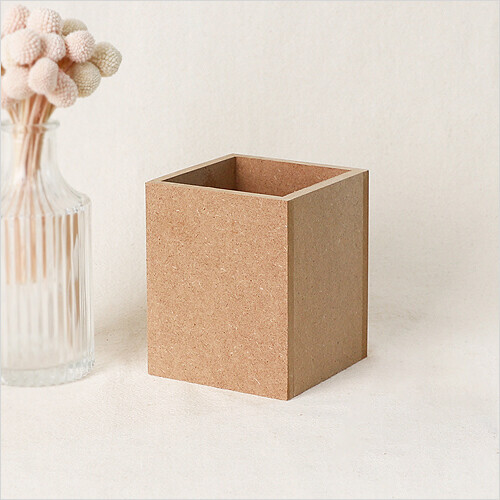 MDF 사각 연필꽂이 8x8x9.8cm 1개입