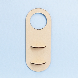 2개입 타원 2단 방문 걸이 10x25.5cm 두께3mm