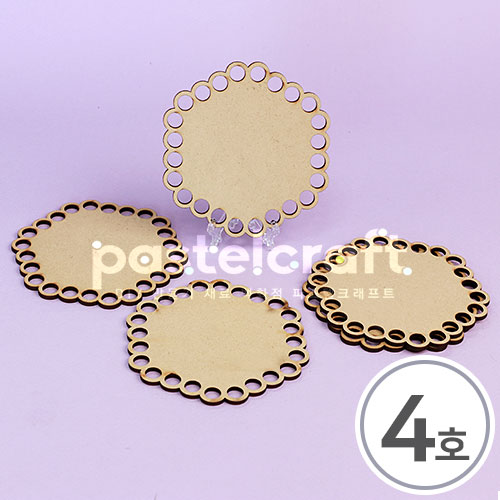 한정세일 타공우드 밑판 4호 육각 11x12cm 두께3mm 5개입