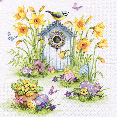 냅킨아트 380003 Birdhouse & Easter Eggs 냅킨20매 33x33cm 2111