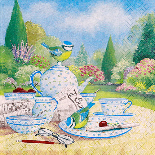 냅킨아트 363420 Blue Tits at Sunday Morning Table 냅킨20매 33x33cm 2122