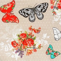 냅킨아트 SLOG032501 Vintage Butterflies 냅킨20매 33x33cm 2063