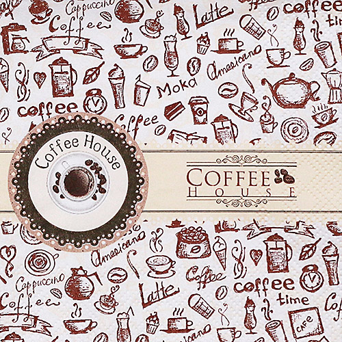 냅킨아트 111508 Coffee House 냅킨20매 25x25cm 2141