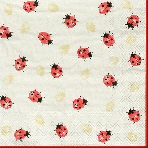 냅킨아트 13304325 Ladybirds Creme 냅킨20매 33x33cm 2280