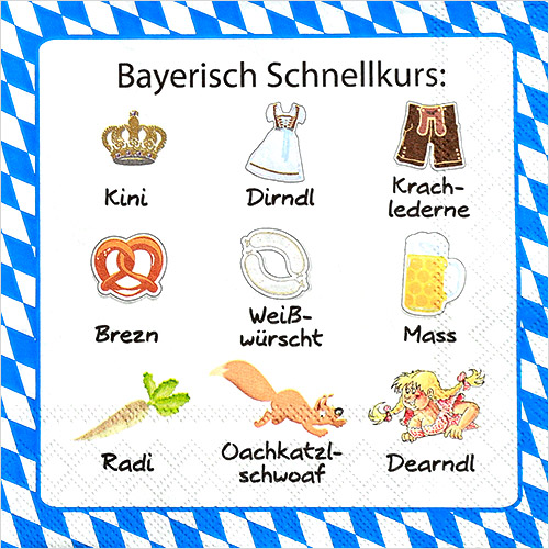 냅킨아트 13312870 Bayerisch Schnellkurs 냅킨20매 33x33cm 2345