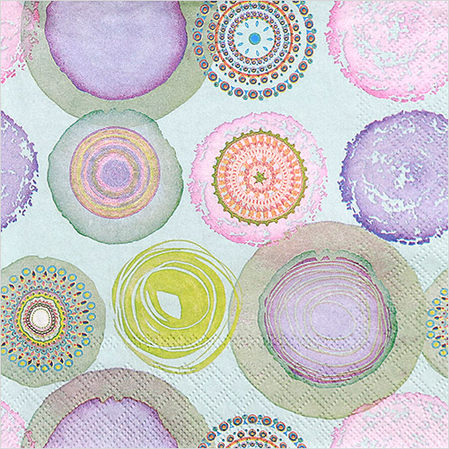 냅킨아트 13309905 Watercolours Circles Mix 냅킨20매 33x33cm 2371