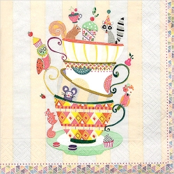 냅킨아트 AT001 5 oclock cups 냅킨20매 33x33cm 2616