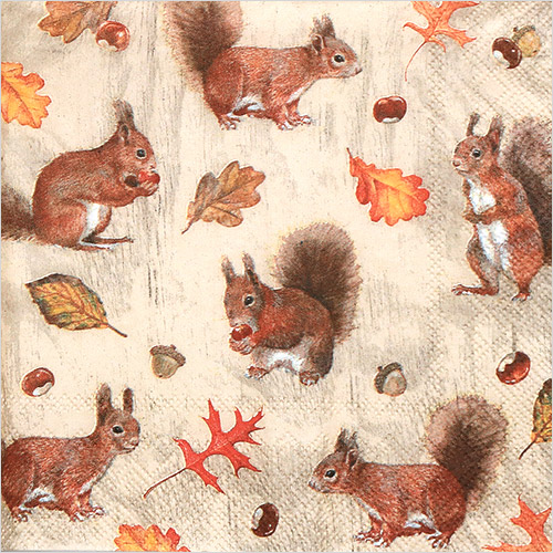 냅킨아트 L797300 SQUIRRELS 냅킨20매 33x33cm 2756