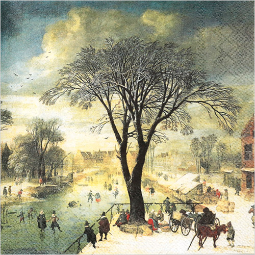 냅킨아트 L830200 WINTER SKATERS 냅킨20매 33x33cm 2828