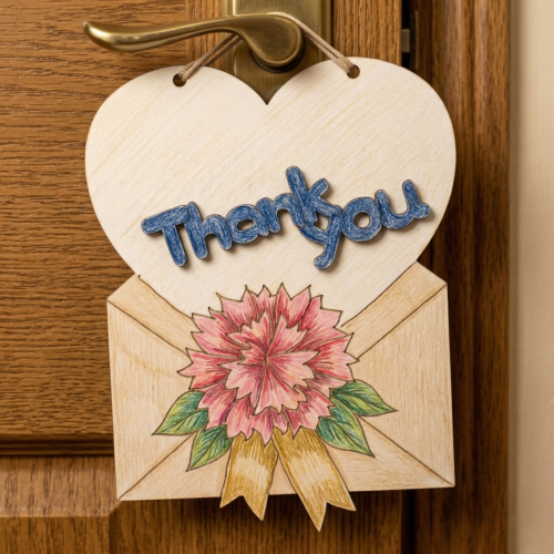 카네이션 방문걸이 만들기 1개입