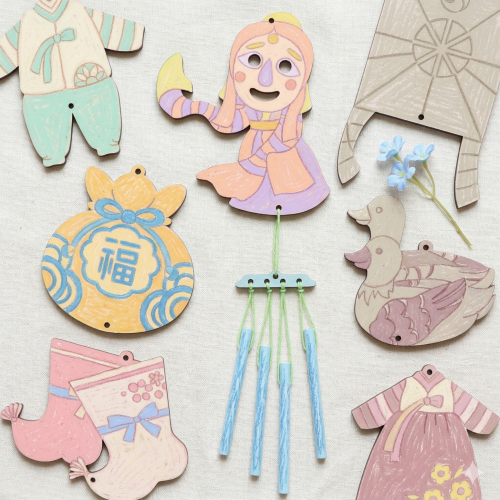 우드 전통 풍경 소리 만들기 어린이 미술놀이