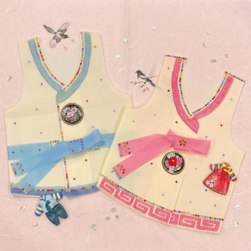 부직포 한복 만들기 전통 색칠 놀이