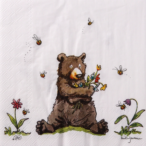 냅킨아트 L855700 HONEY BEAR 냅킨20매 33x33cm