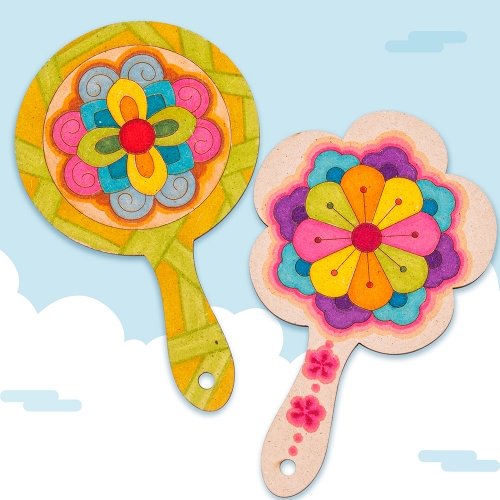 (MS) MDF 전통 문양 손거울