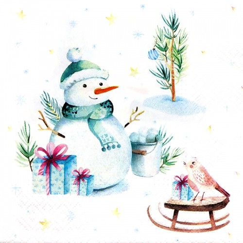 냅킨아트 TL834000 Lovely Snowman 냅킨20매 33x33cm