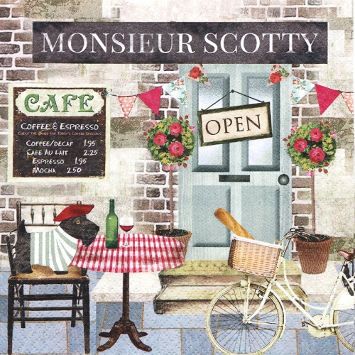 냅킨아트 373437 Monsieur Scotty 냅킨20매 33x33cm