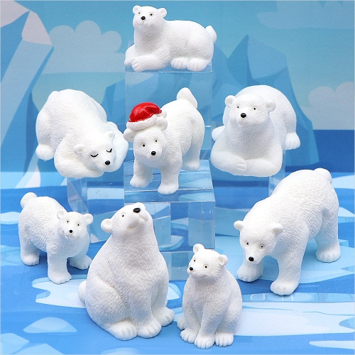 미니어처 산타 북극 곰 모음 2개입