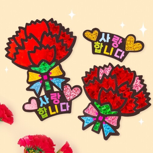 (MS) 포일 아트-카네이션 브로치