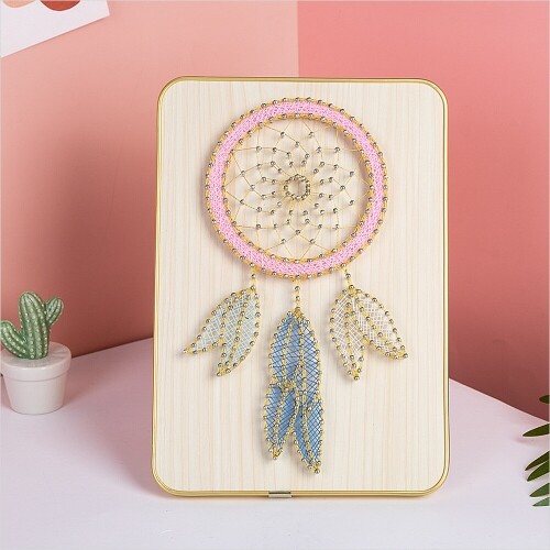 직사각 드림캐처 스트링 아트 DIY 패키지