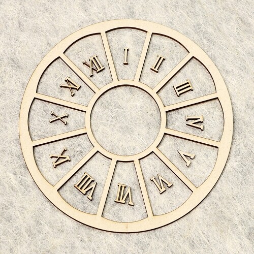 MDF 로마 숫자 시계 데코판 2호 22cm 5개입