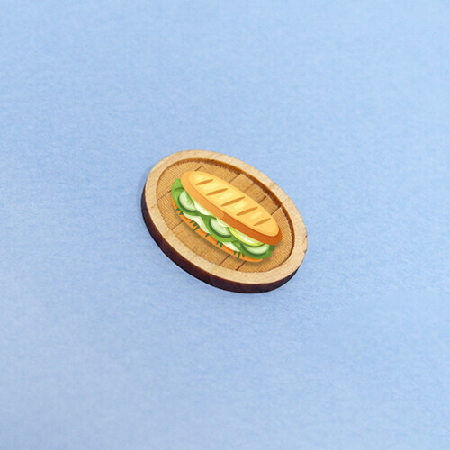 미니어처 우드접시 타원 2호 5개입 25x20mm 두께3mm