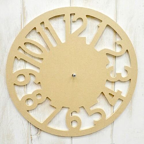 MDF 원형 아라비아 숫자 시계판 30cm 두께0.5cm 5개입