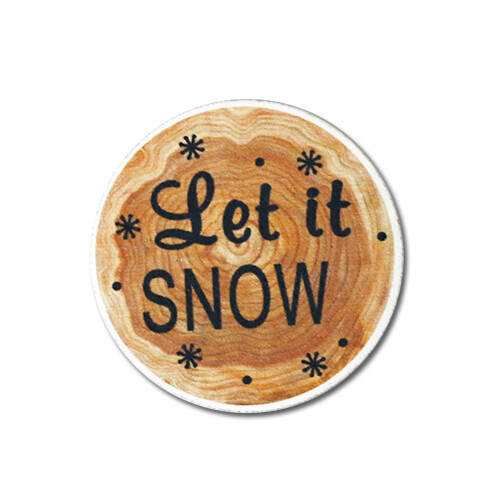 SB-178 우드장식 Let it snow 53mm 10개입