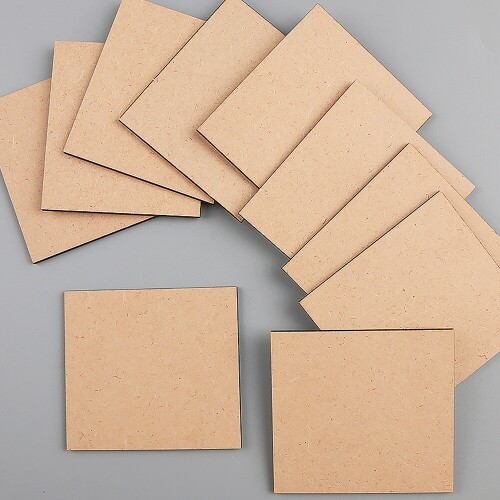 MDF 직사각판 6.5x7.3cm 10개입