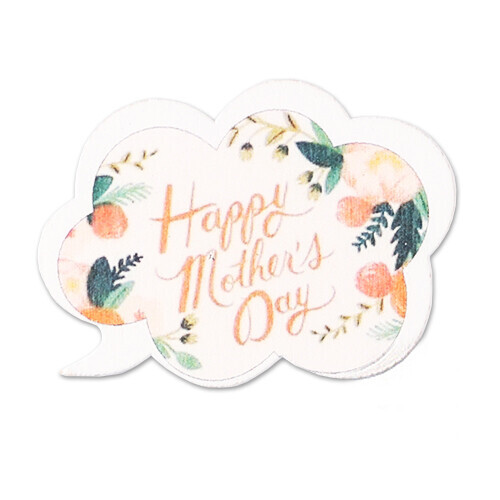 SB-181 우드장식 말풍선 Happy Mothers Day 53x42mm 10개입