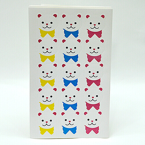 포장 장식 스티커 곰돌이 13x23cm 10장입