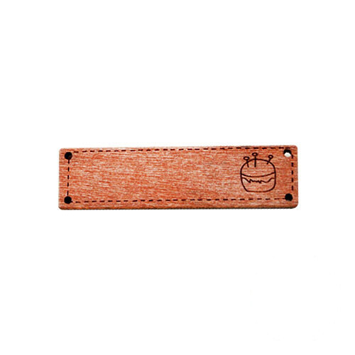 원목 라벨 이름표 핀쿠션 6.5x1.8cm 5개입