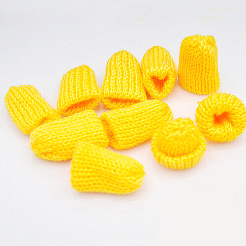 뜨개질 모자 노랑 3.5x4cm 10개입