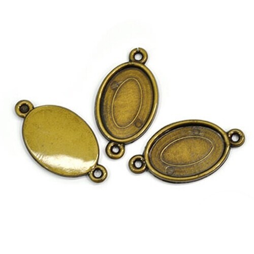 양면 장식고리 1호 타원 소 4.x2.5cm 10개입