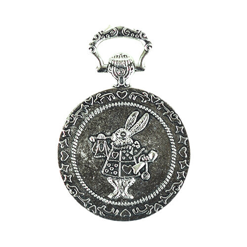 RS-5호 레진아트 펜던트 실버토끼 4.5x6.5cm 5개입