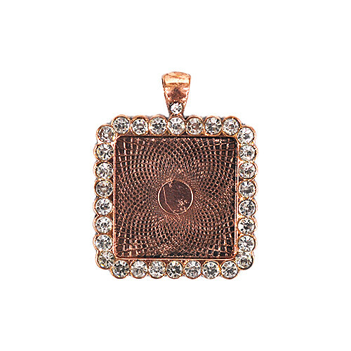 보석펜던트 8호 사각 브론즈 3.5x4.5cm 2개입