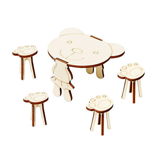 미니어처 DIY 곰돌이 탁자 5세트