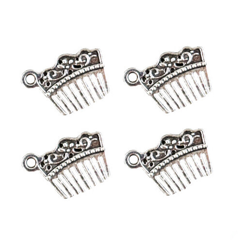 S-95 참장식 공주 빗 19x13mm 10개입