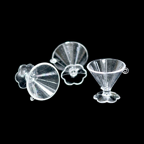 MS-53 미니어처 투명 꽃받침 파르페잔 30x27mm 10개입