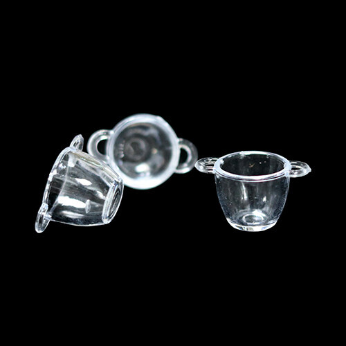 MS-65 미니어처 투명 손잡이컵 24x12x10mm 10개입